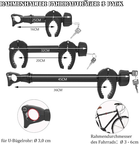 3er set rahmenhalter - set, für